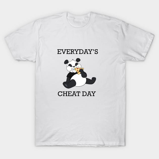 Everyday is cheat day - Funny Panda T-Shirt by Band of The Pand